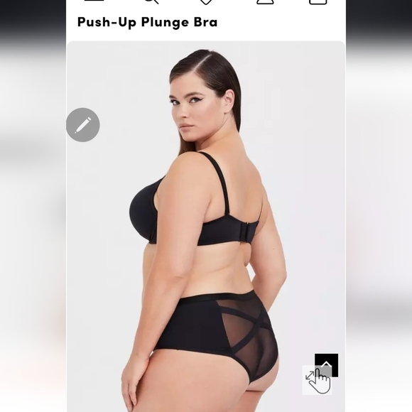 🍁Torrid 46c Bra 3x Panty  Tara Lynn - Microfiber Strappy Push-Up Plunge Bra Set - Picture 10 of 10